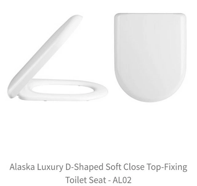 ALASKA LUXURY DSHAPED Soft Close TopFixing Toilet Seat £20.00